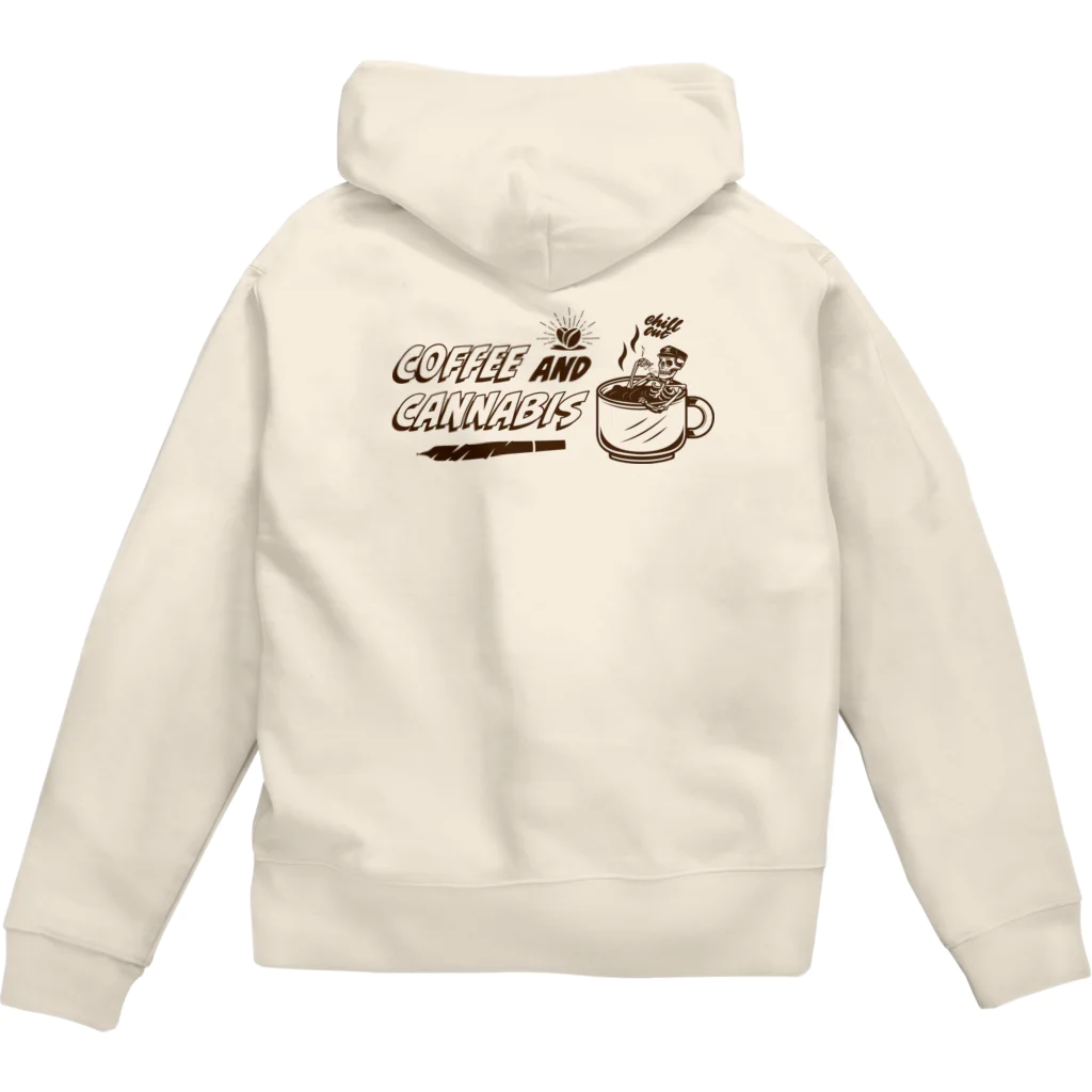 420 MUSIC FACTORYのCoffee＆Cannabis（コーヒーと大麻）　#2 Zip Hoodie