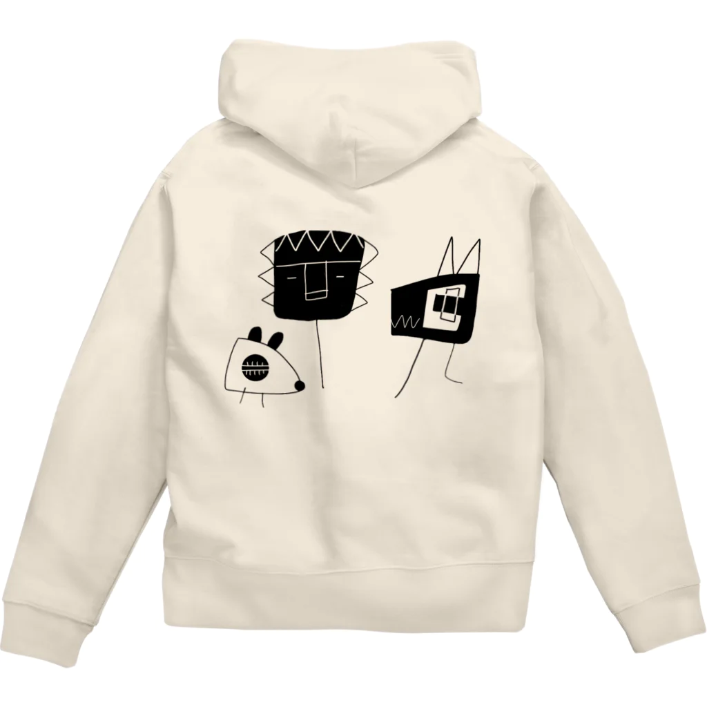 mmhmのアニマル Zip Hoodie