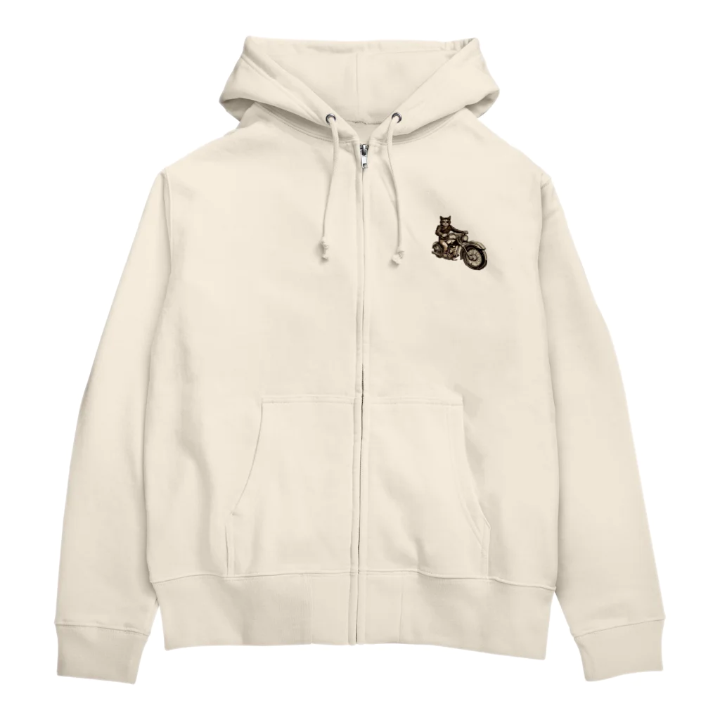 maonyaのアウトドア猫 Zip Hoodie