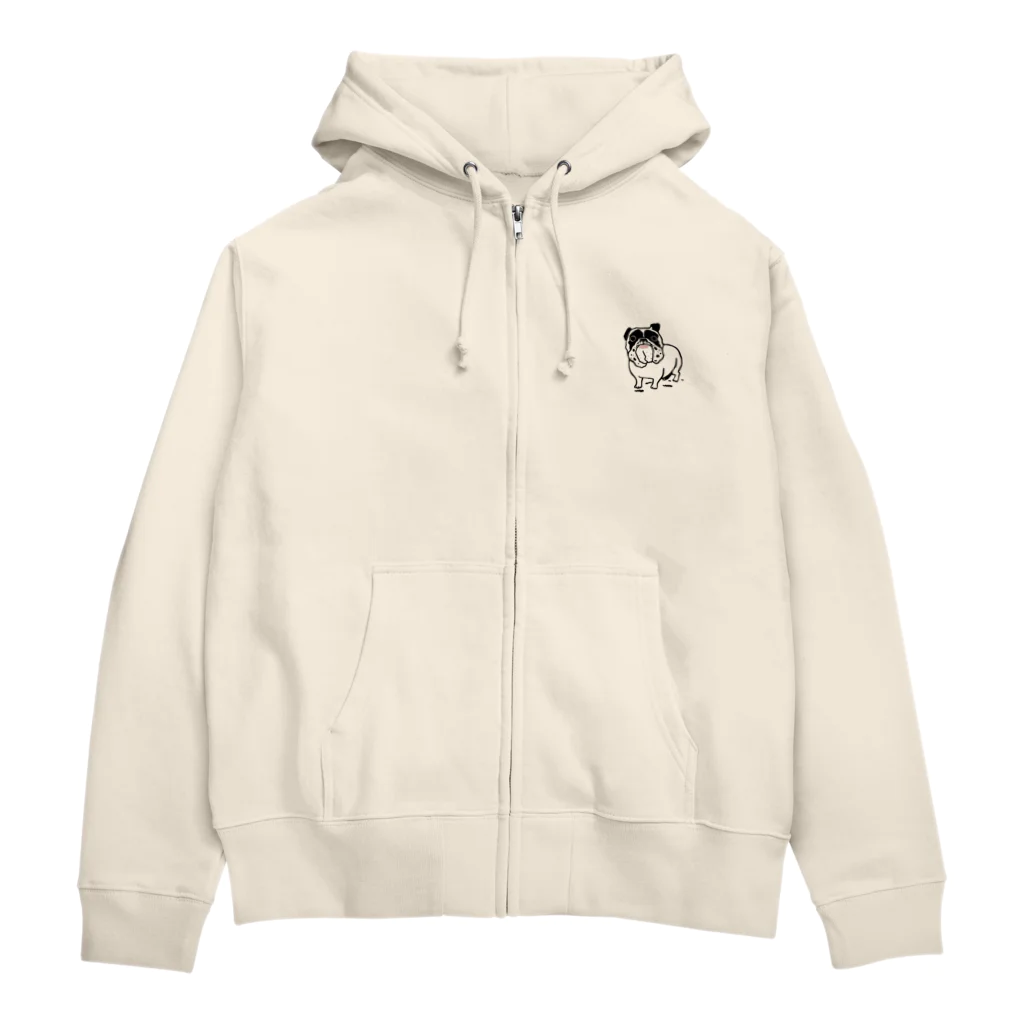 ブヒーズのSNUB NOSE DOGS※ブルドッグⅡ※ Zip Hoodie