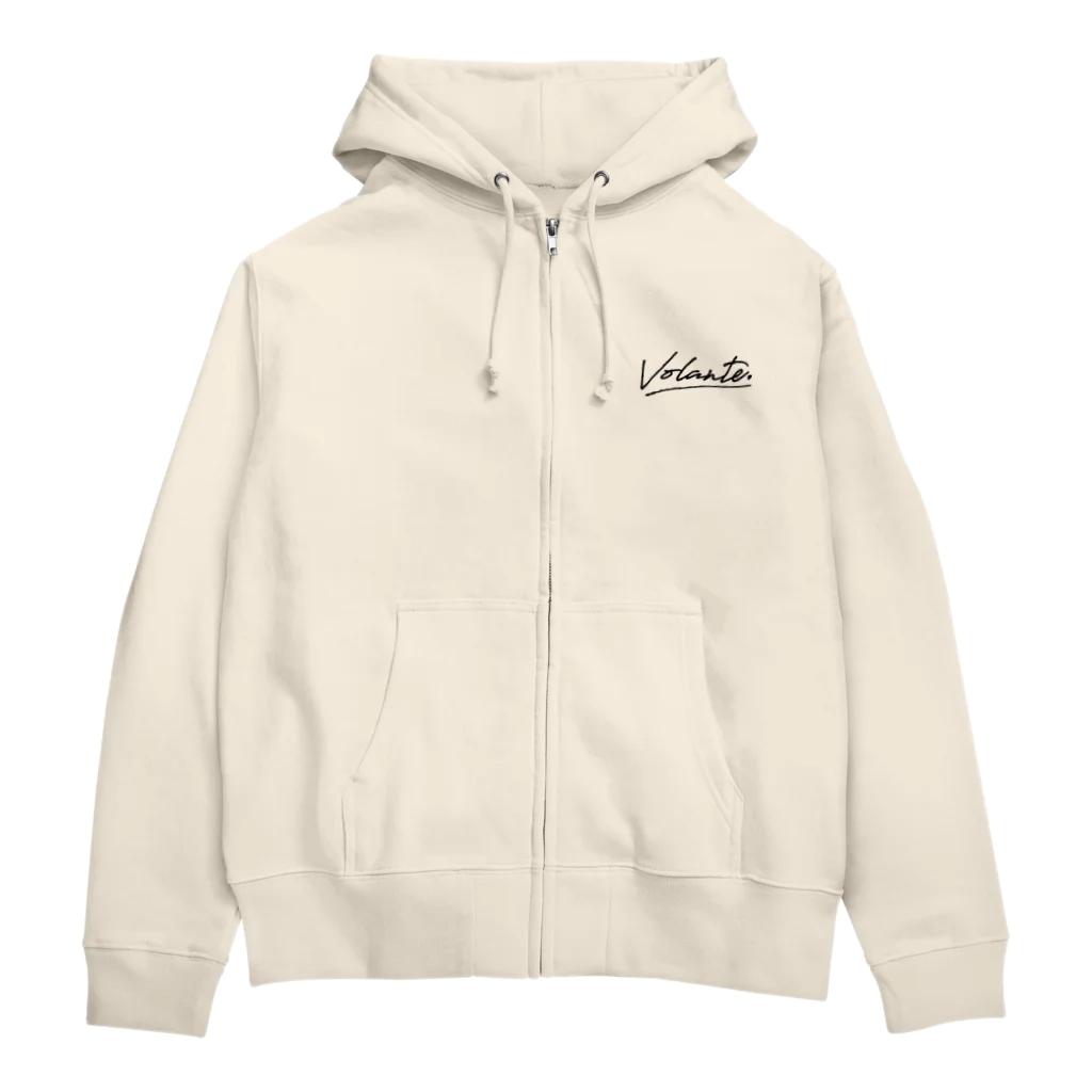 Volante., Inc.のボランチロゴ（ブラック） Zip Hoodie