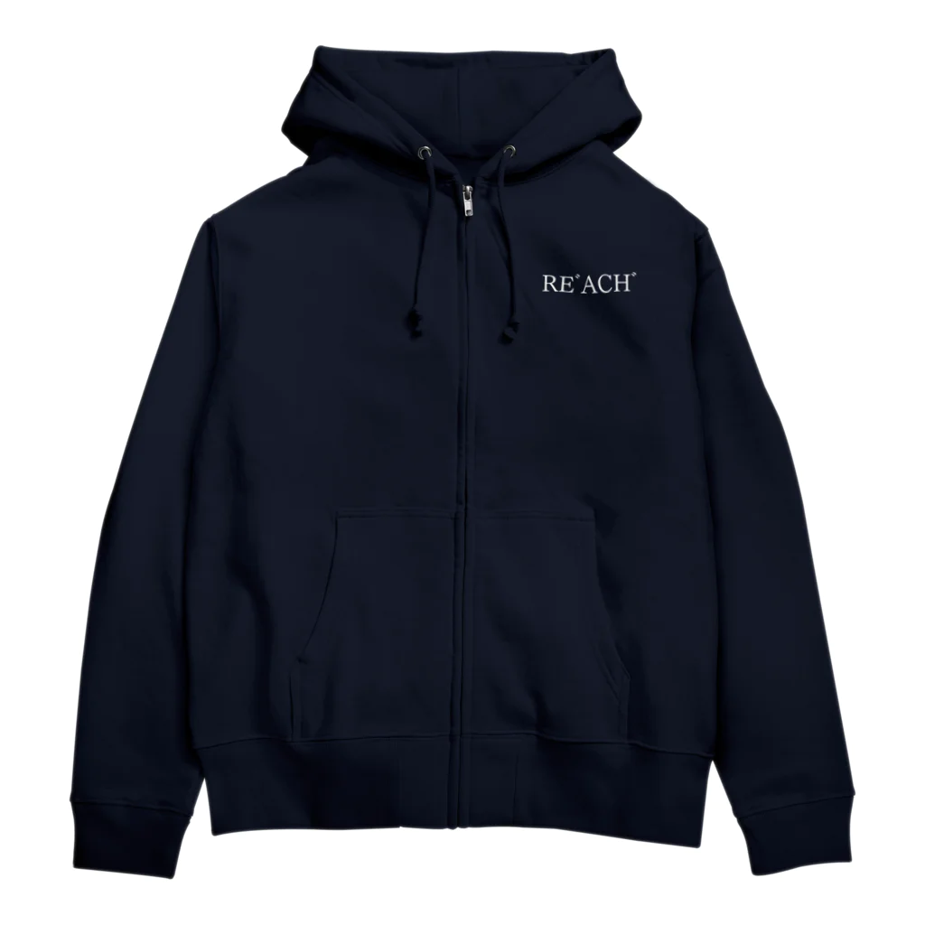 何屋未来 / なにやみらいのREﾞACHﾞ 白文字 Zip Hoodie