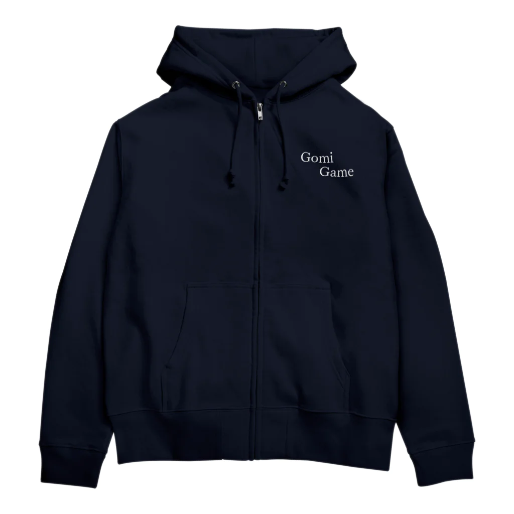 何屋未来 / なにやみらいのGomiGame 白文字 Zip Hoodie