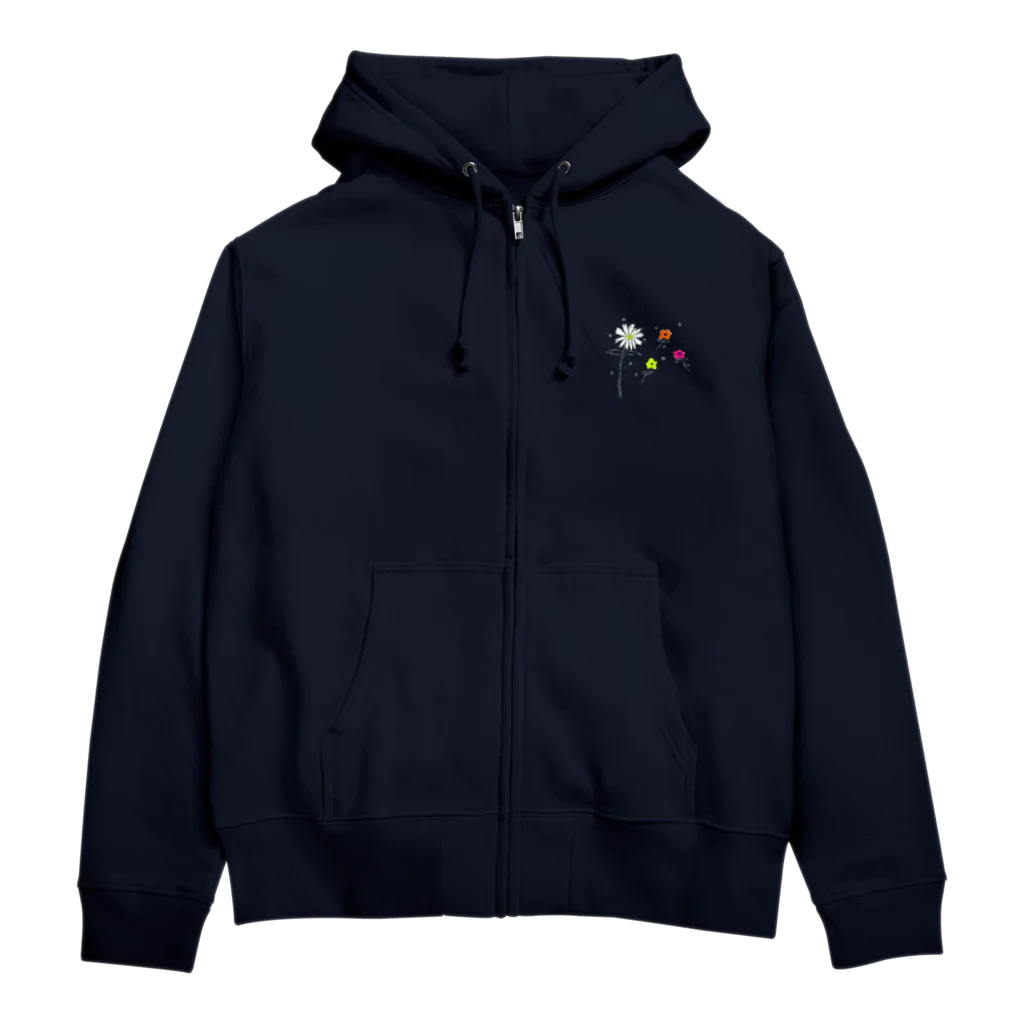 Numberのボタニカル スケッチ Zip Hoodie