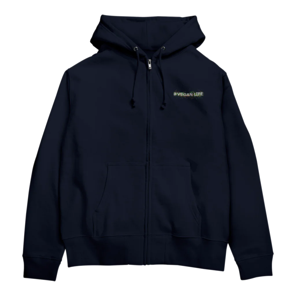 VEGAN LIFEの鷹のビーガンライフ Zip Hoodie