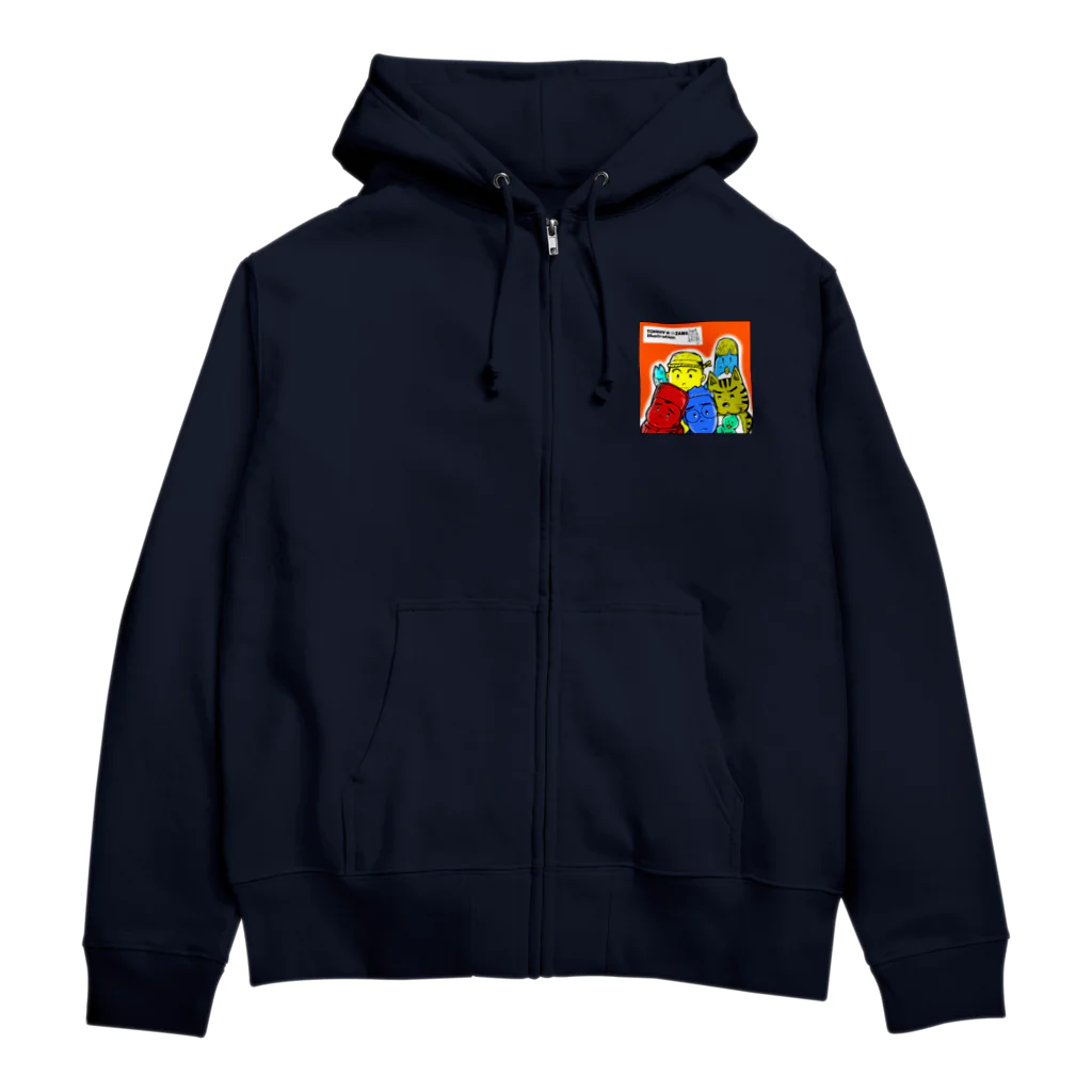 TOMMY★☆ZAWA　ILLUSTRATIONのTOMMY-ZAWA ALL STARS Zip Hoodie