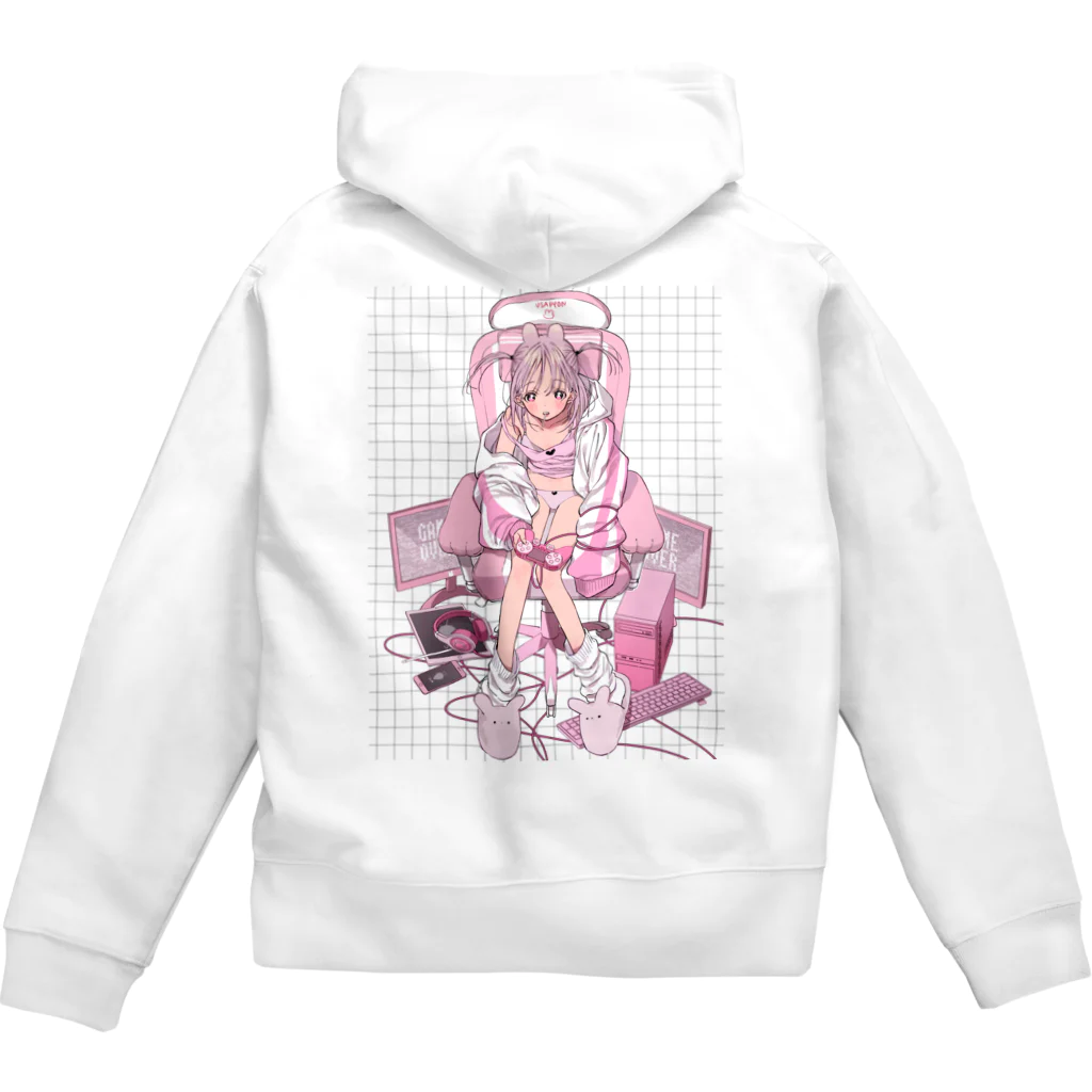 棉きのしのUSAPYONシリーズ Zip Hoodie