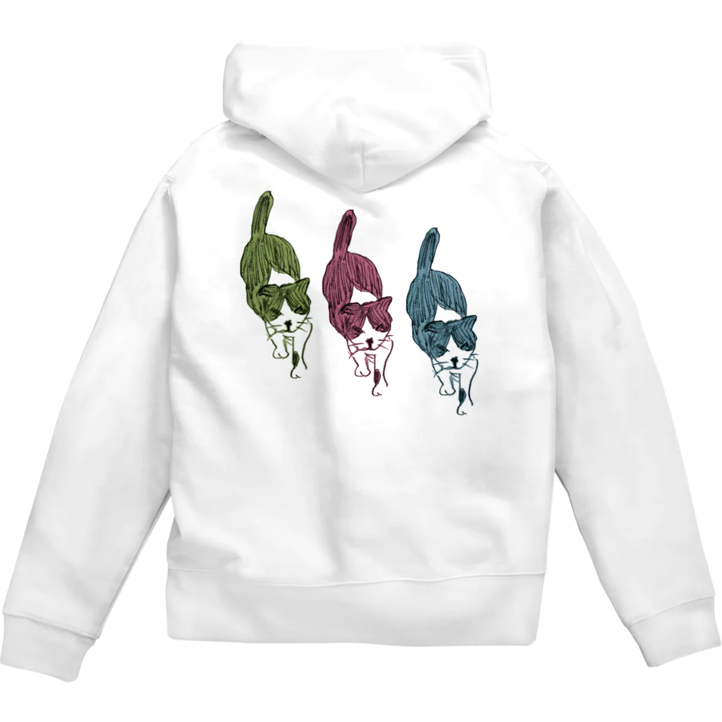 あかべこ太郎次郎の血統書付きねこ 歩く Zip Hoodie