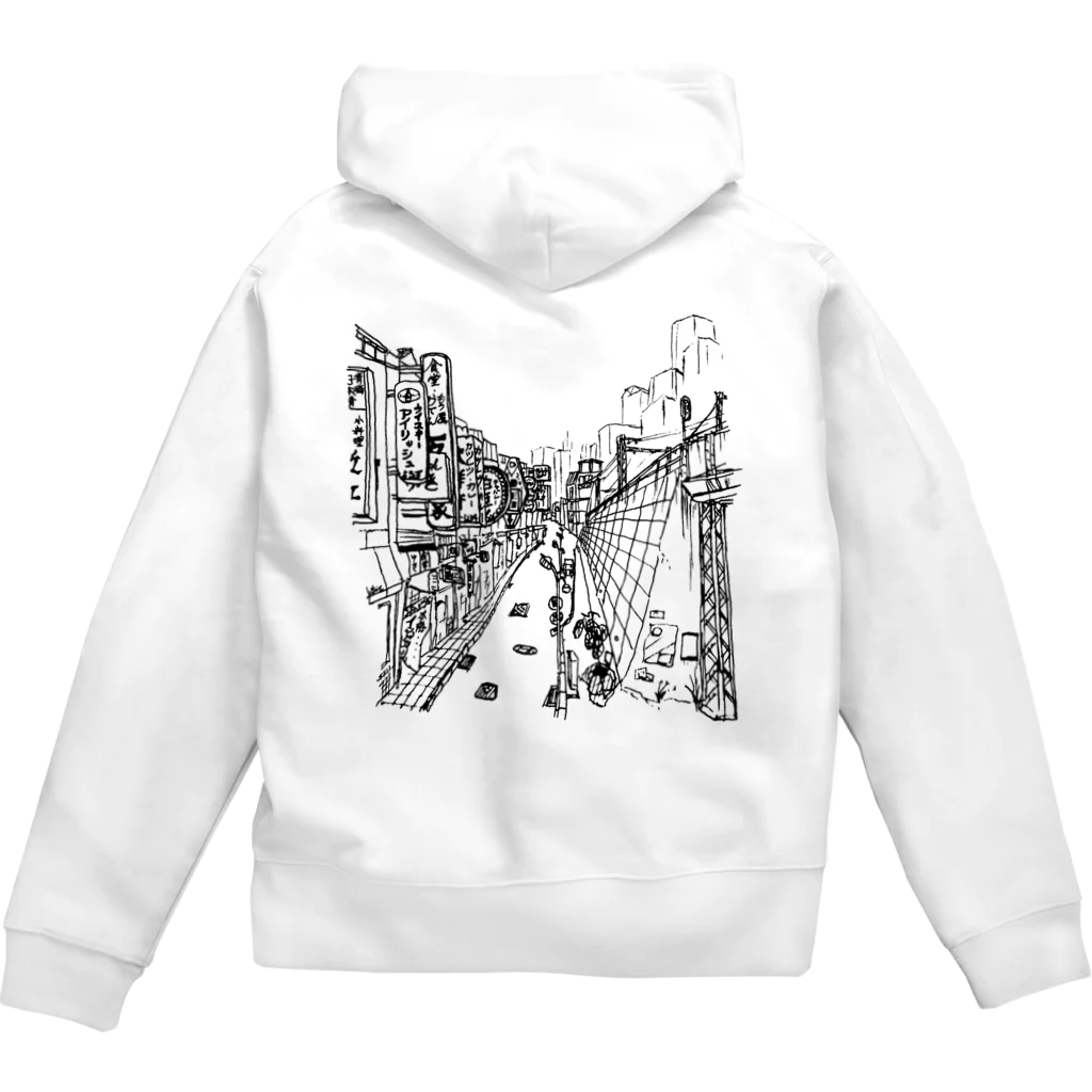 気ままに創作　よろず堂のまちなみ2 Zip Hoodie