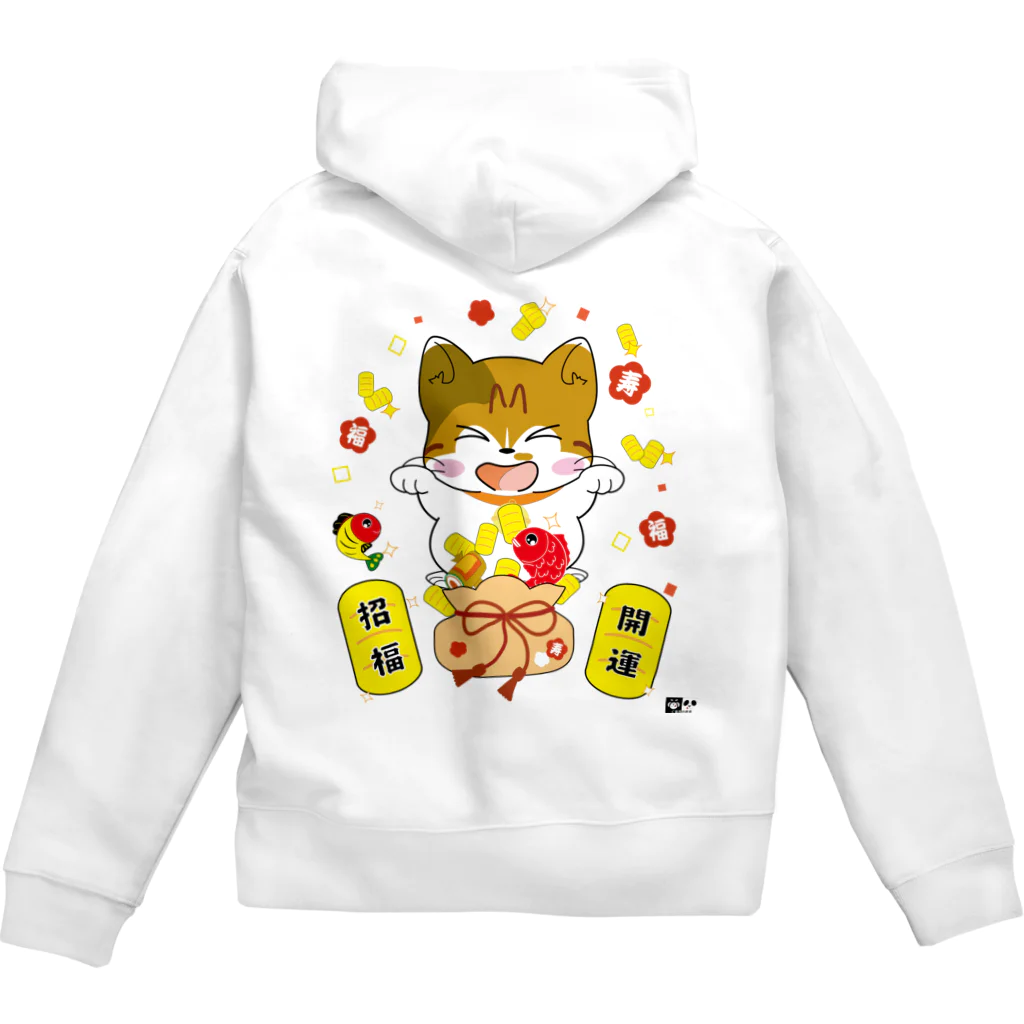 くまおのままの開運招きちゃこ　神社猫ちゃこ Zip Hoodie