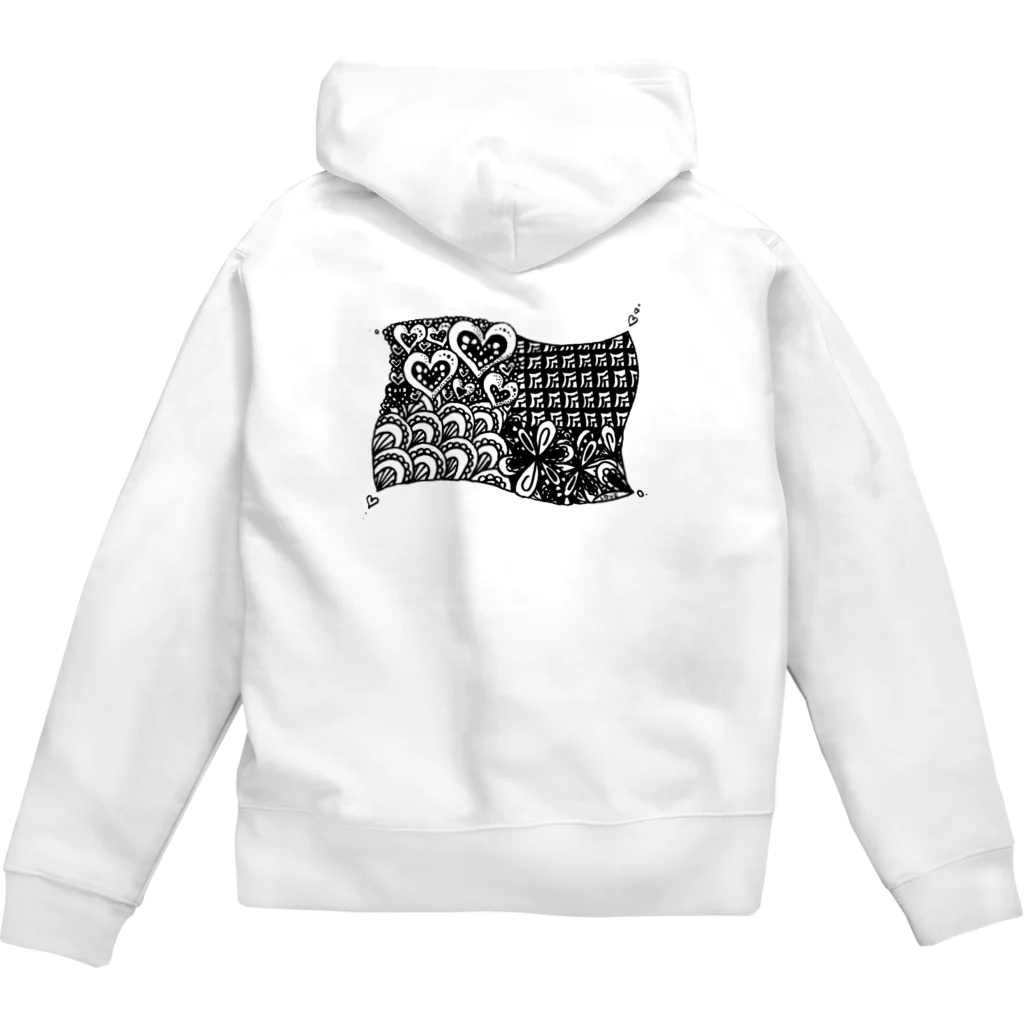 黒猫のミミ。の〈LOVE〉 Zip Hoodie