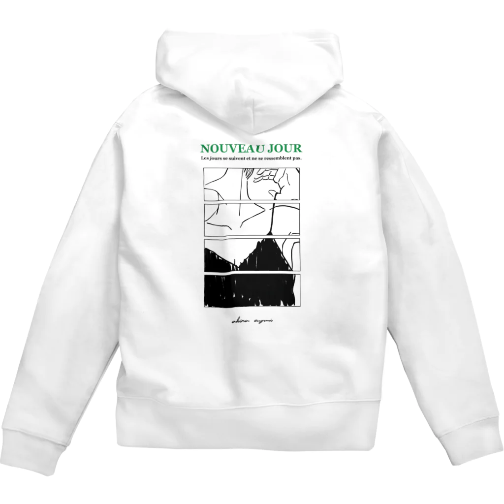 イラストレーターAkira Ayumi WEB SHOPのNouveau Jour Zip Hoodie