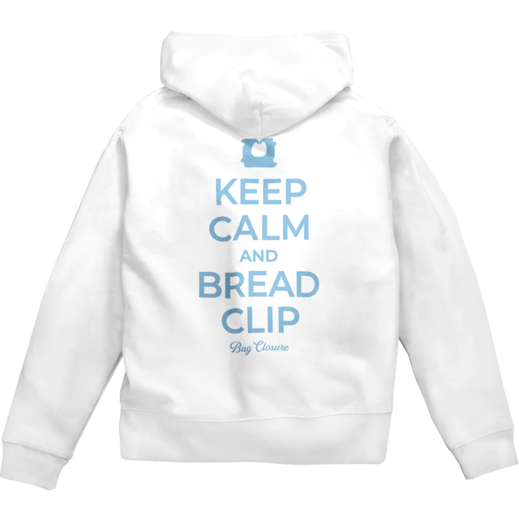 kg_shopの[☆両面] KEEP CALM AND BREAD CLIP [ライトブルー] Zip Hoodie