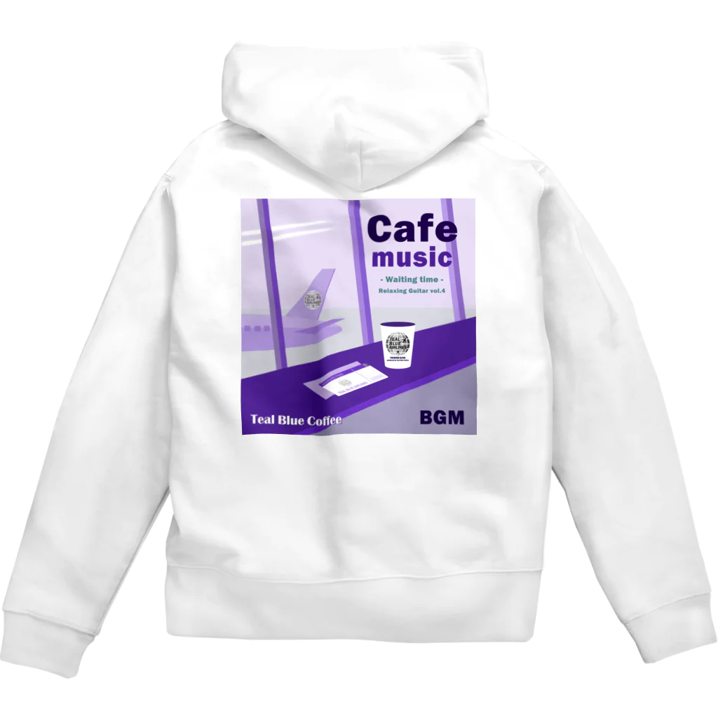 Teal Blue CoffeeのCafe music - Waiting time - Zip Hoodie