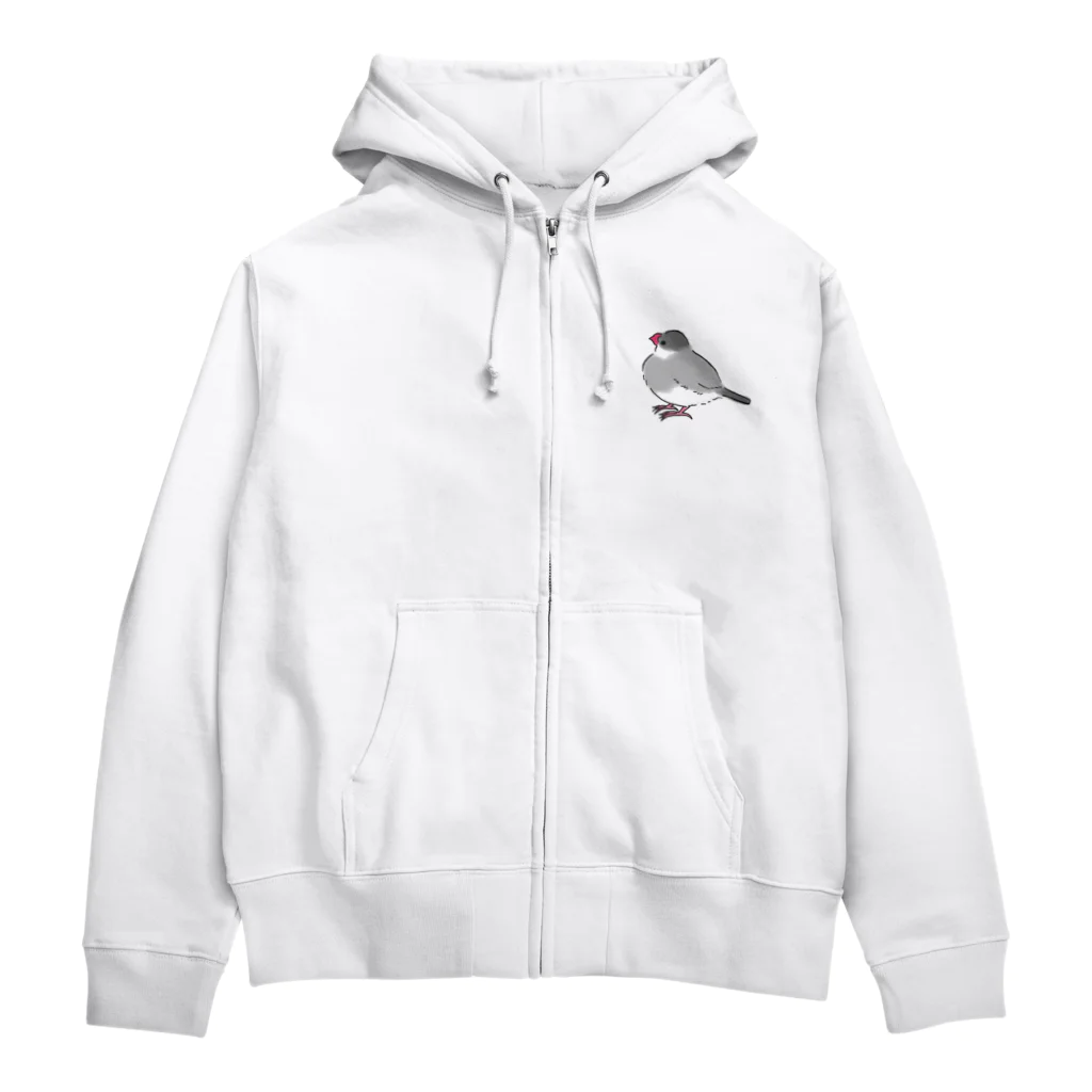 suzumaruのもっちり文鳥 Zip Hoodie