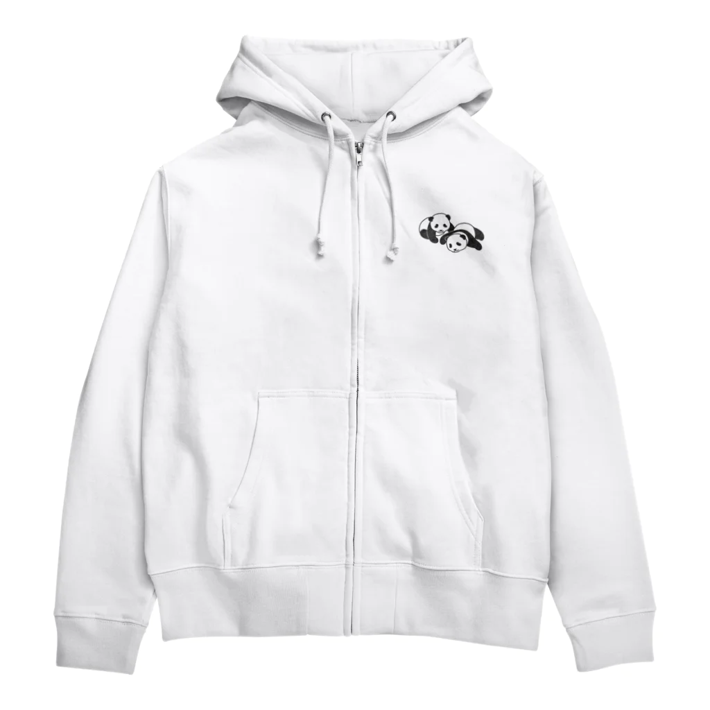 chippokeの双子パンダ Zip Hoodie