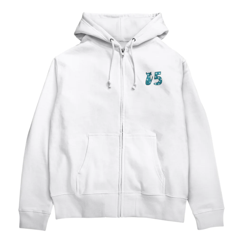 ONE FIVE WORLDの“15POP”ロゴ Zip Hoodie