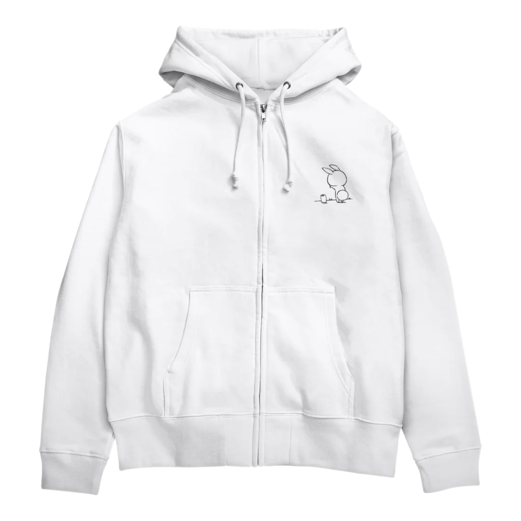 癸-mizunoto-の落ちこんだうさぎ Zip Hoodie