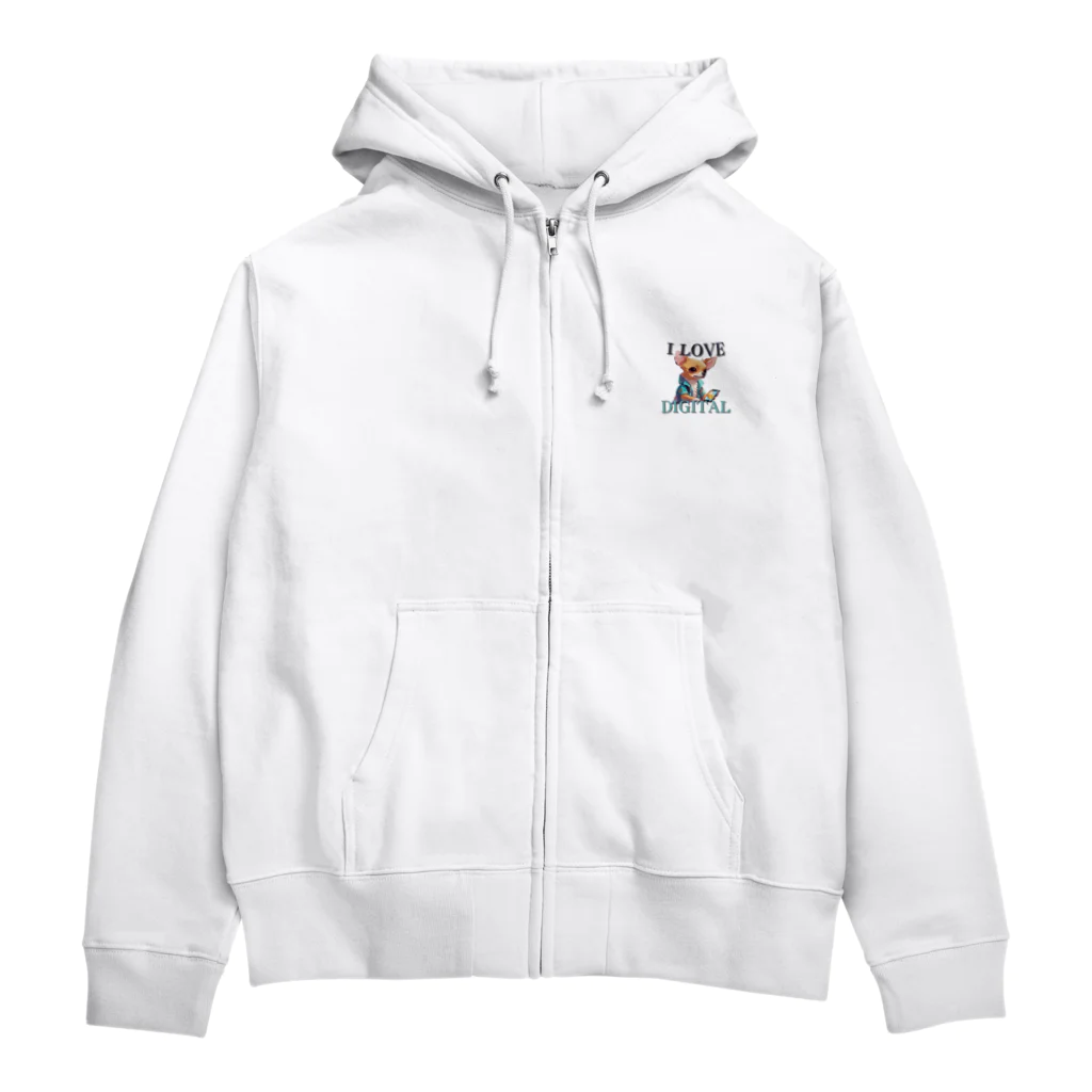 気まぐれ屋グルミンのデジタリワン Zip Hoodie