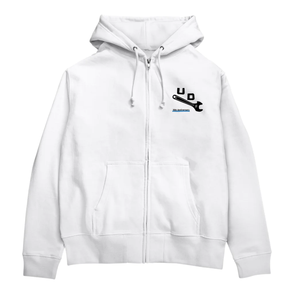 アーバンデータチャレンジ (UDC)の10th-青（黒） Zip Hoodie