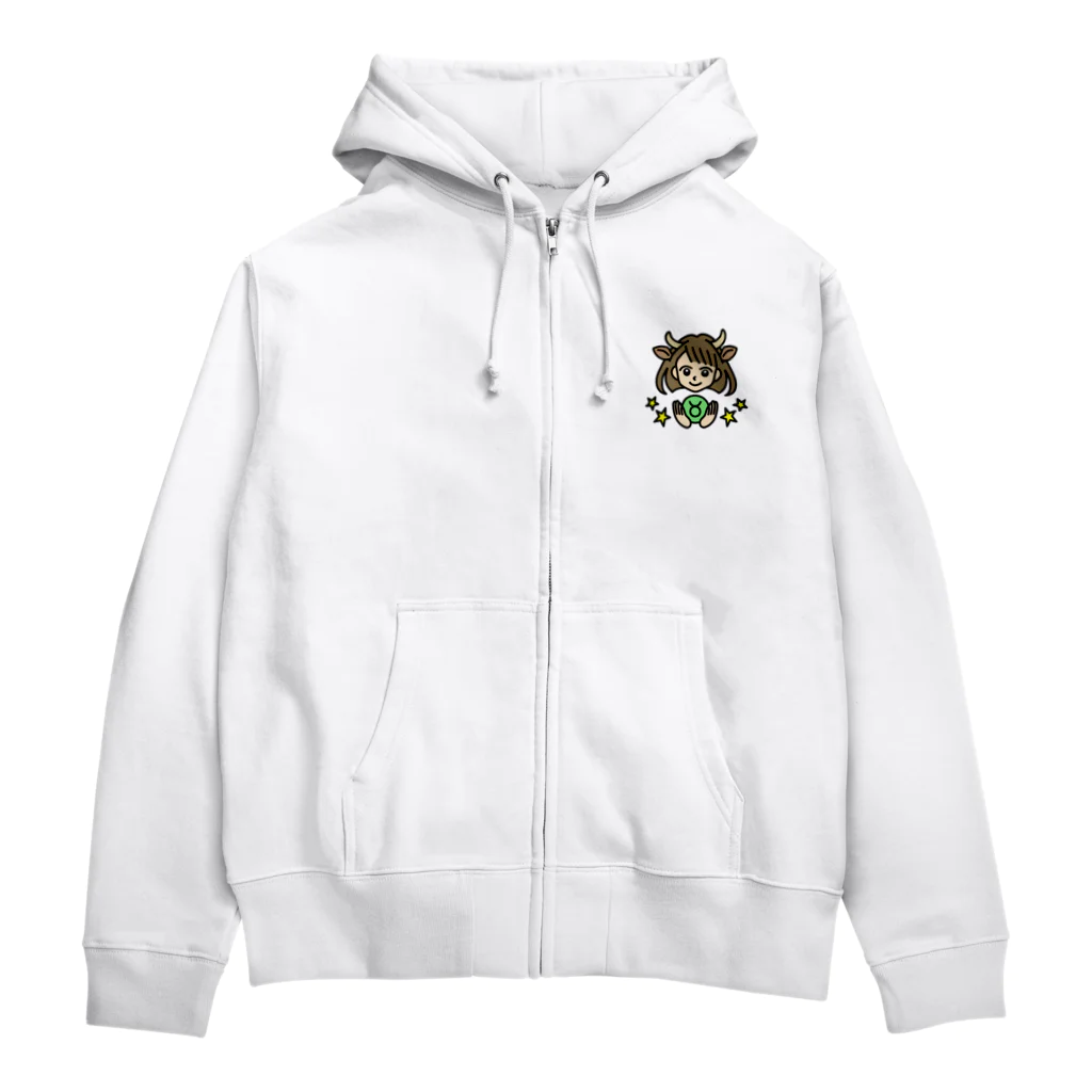 Yukarinaの星座ショップのおうし座♉ Zip Hoodie