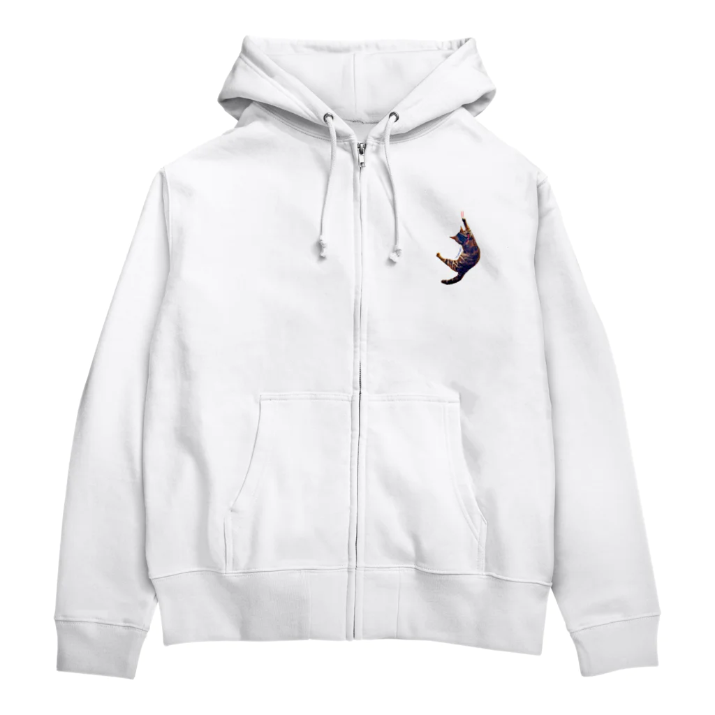 ネコの理不尽のつめあとをのこせ！ Zip Hoodie