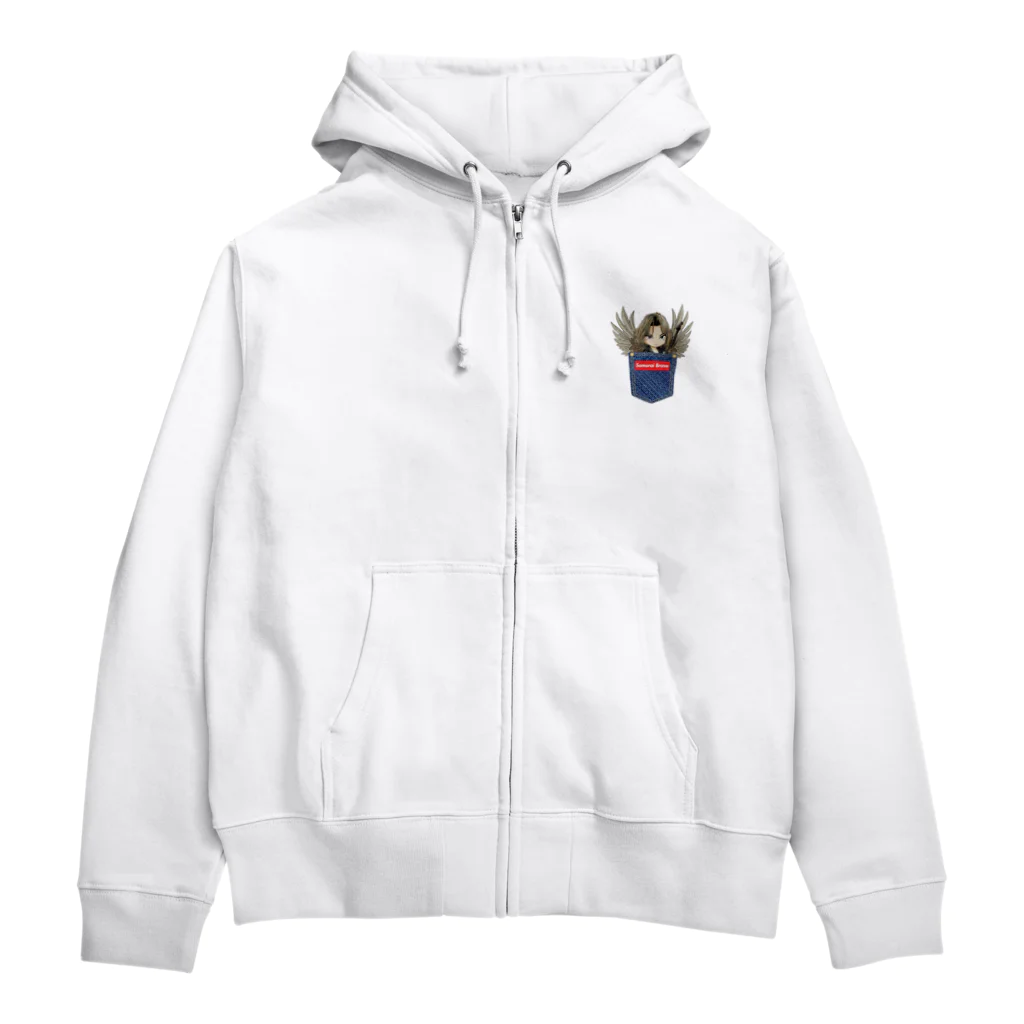 SAMURAI BRAVE JAPANのtakayaサムライ君 Zip Hoodie