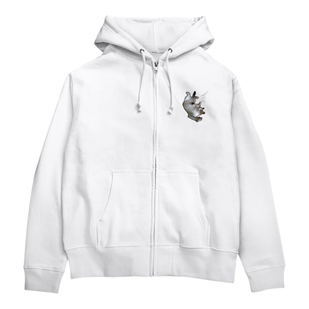 26giの花じゃれねこ Zip Hoodie