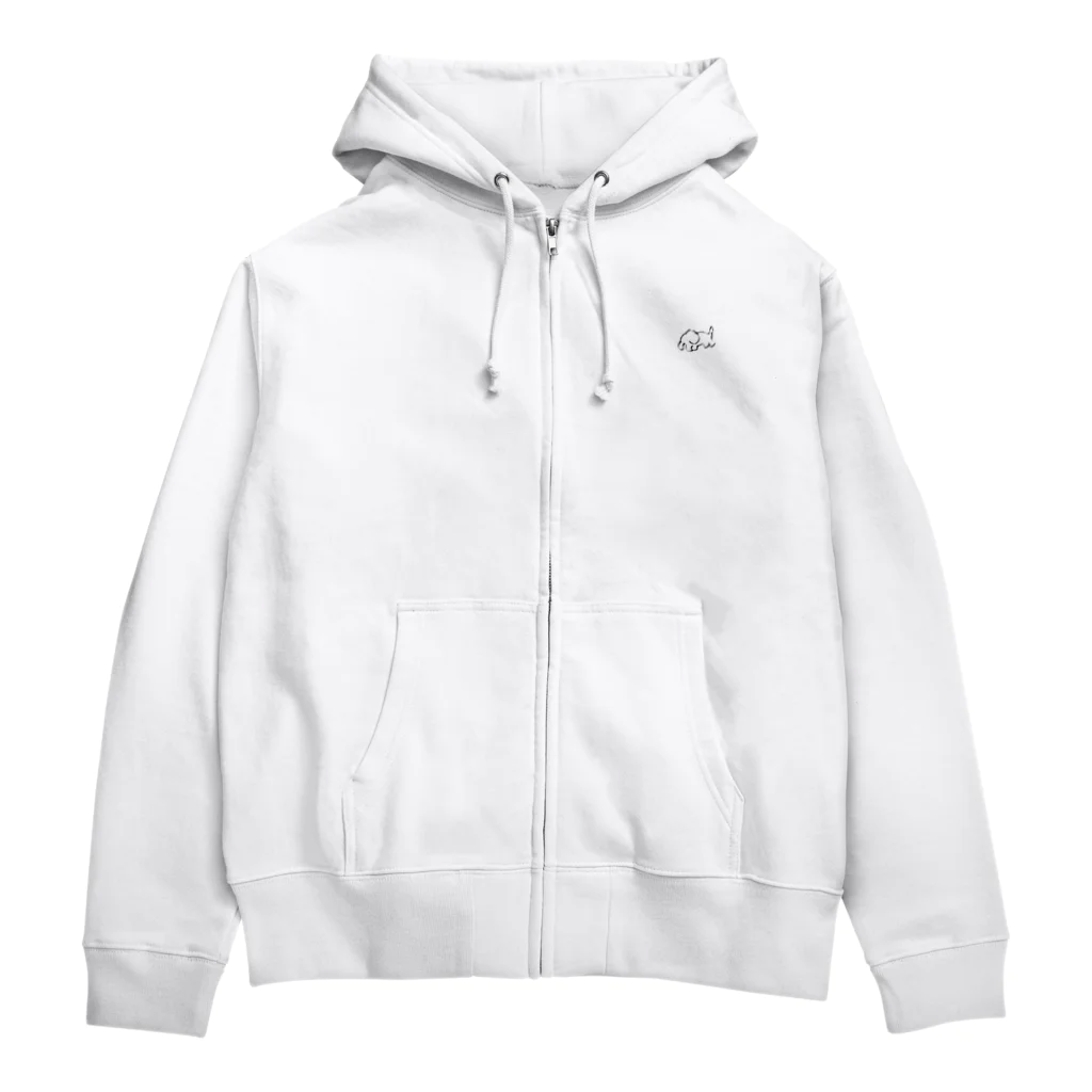 ムムムムンのゾウ Zip Hoodie