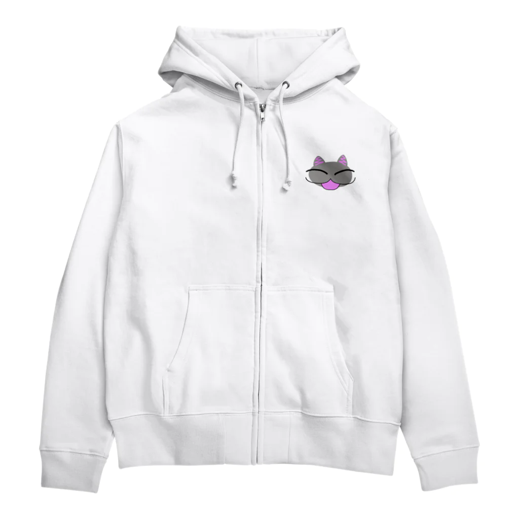 にゃはは♪屋の背中を押すニャ Zip Hoodie