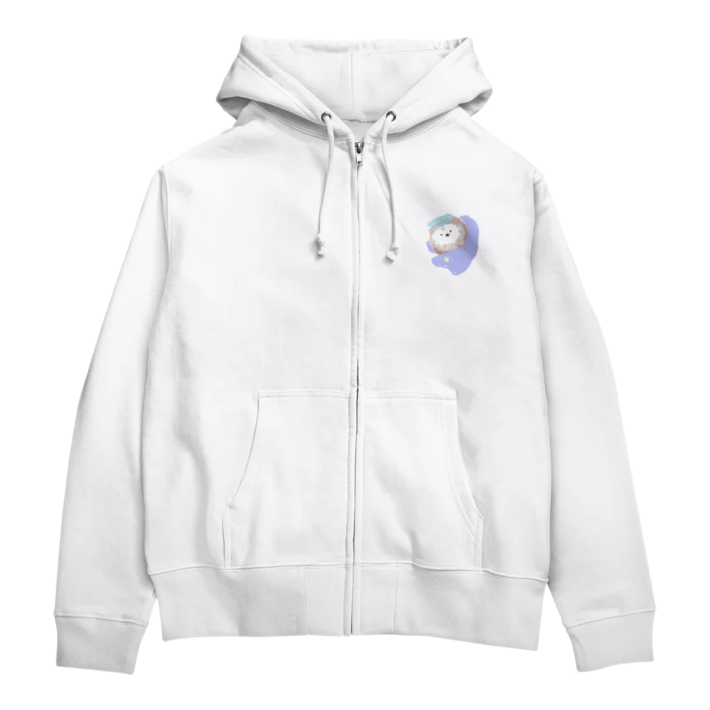 シンまるるのハリネズミのおやすみ Zip Hoodie