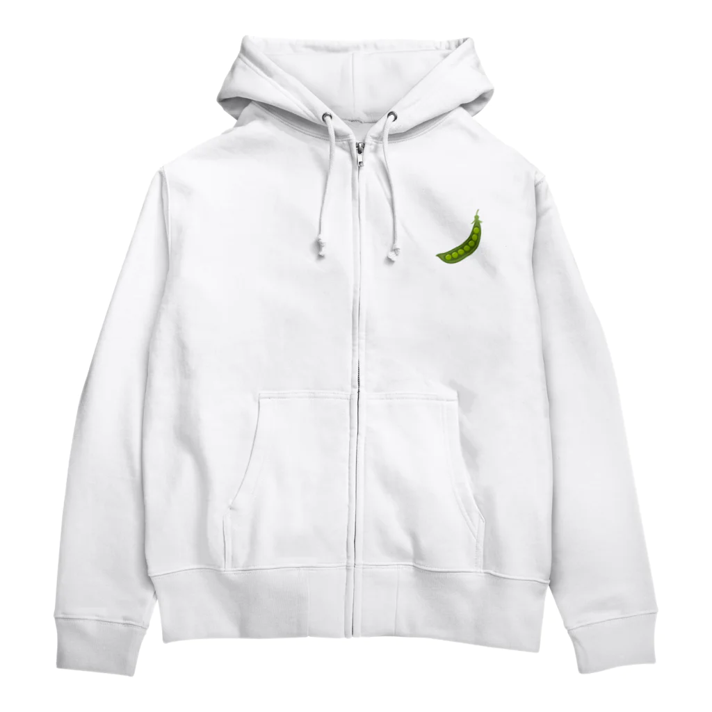 kg_shopの[☆両面] スナップエンドウ【視力検査表パロディ】 Zip Hoodie