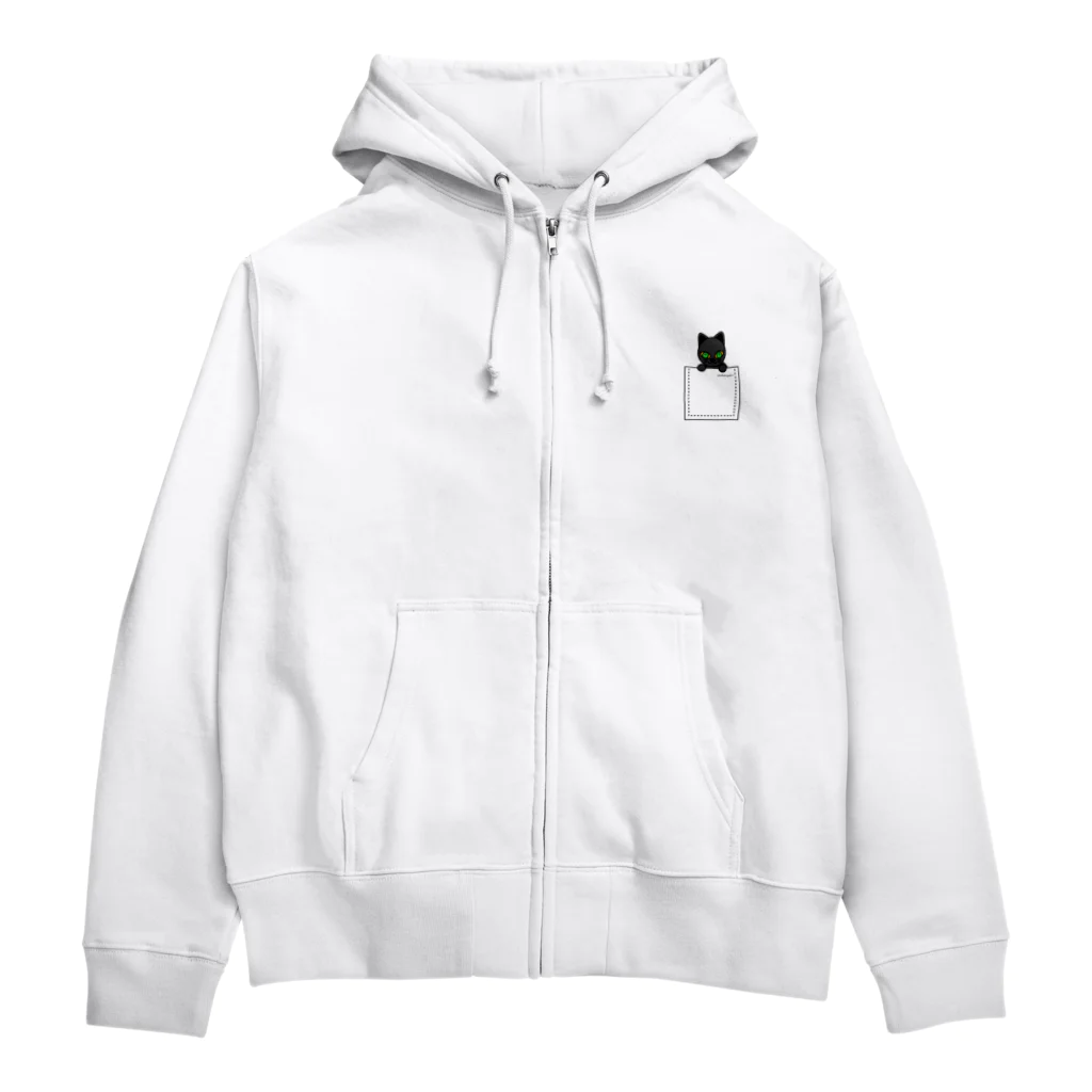 猫部のねこ　pokenyan くろにゃん Zip Hoodie