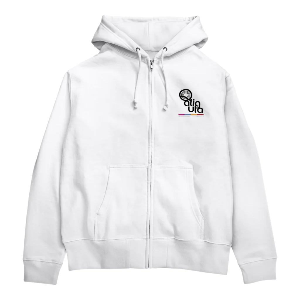 Turdus_eunomusのQaligula パーカー 白 Zip Hoodie