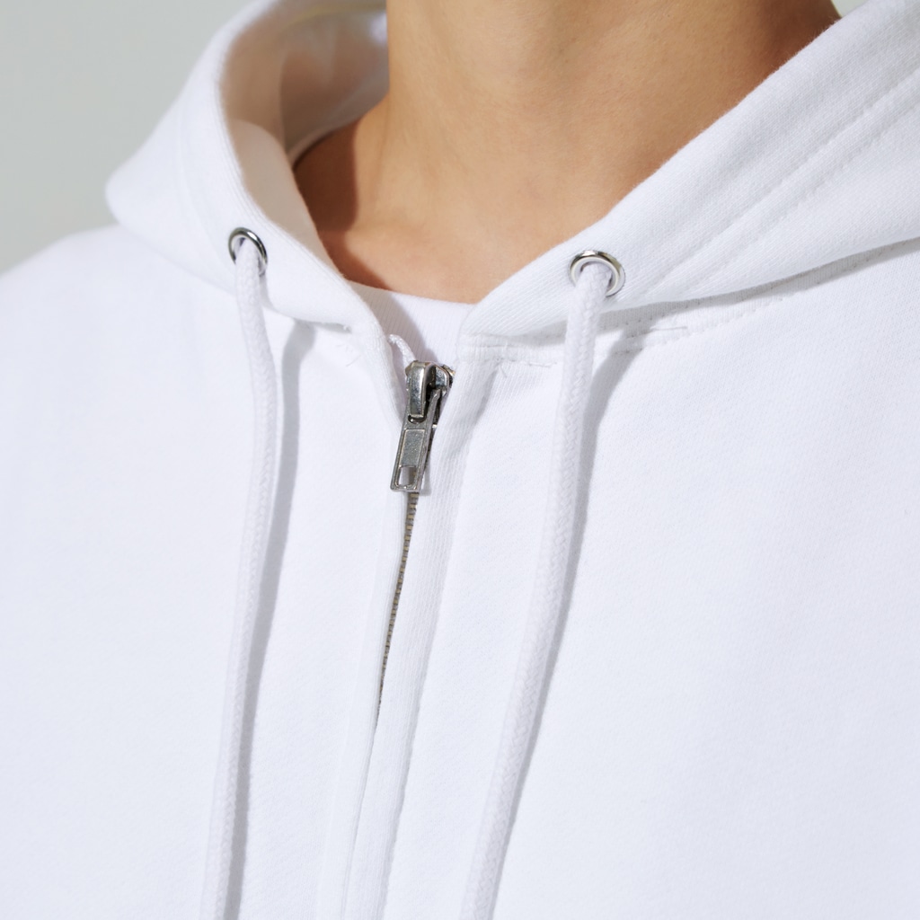 シンプルロゴ Ver 白背景 Zip Hoodie By Makkuro Massiro Makkuro Massiro Suzuri