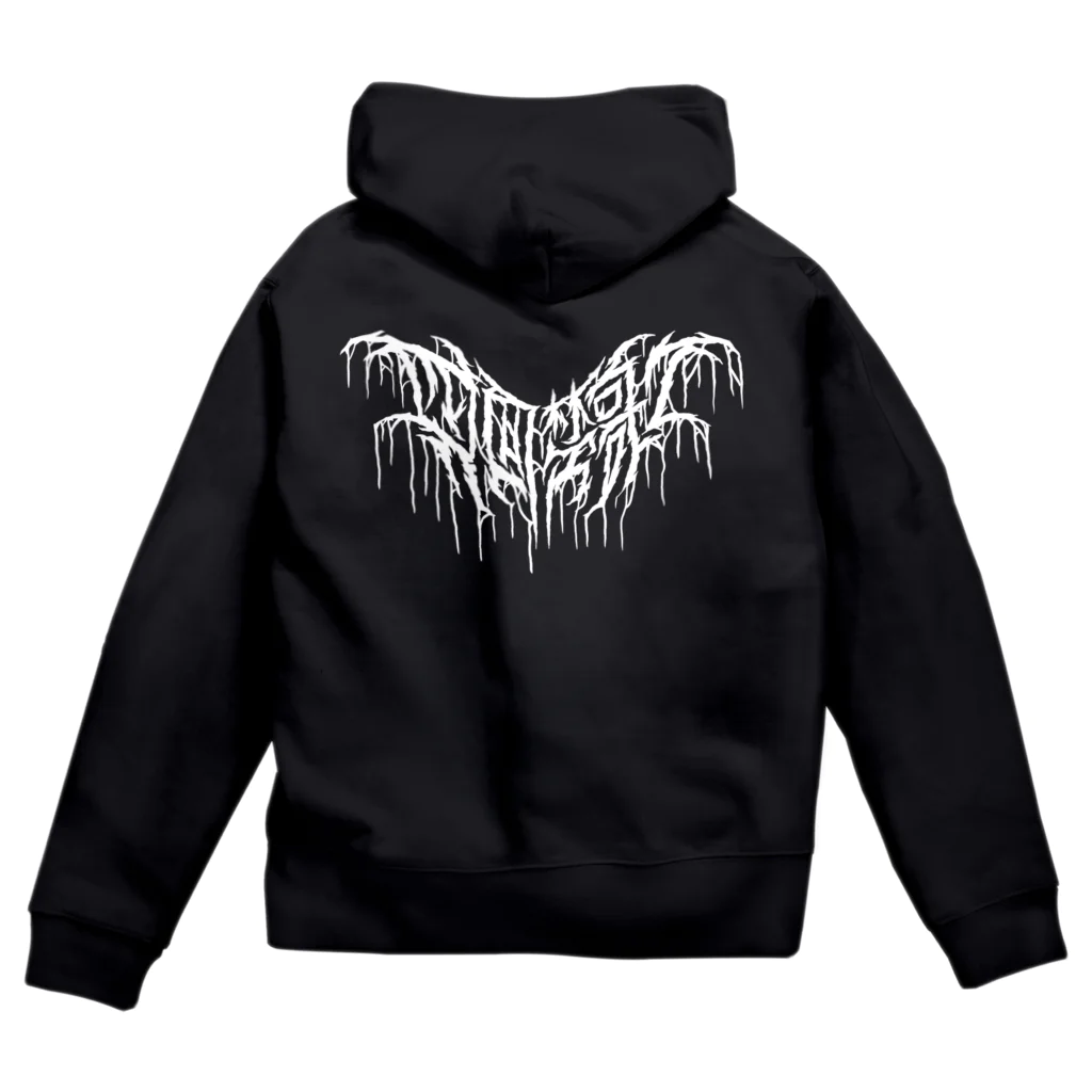 忍太郎の四字熟語 - 四面楚歌 Death Metal Logo デスロゴ  Zip Hoodie