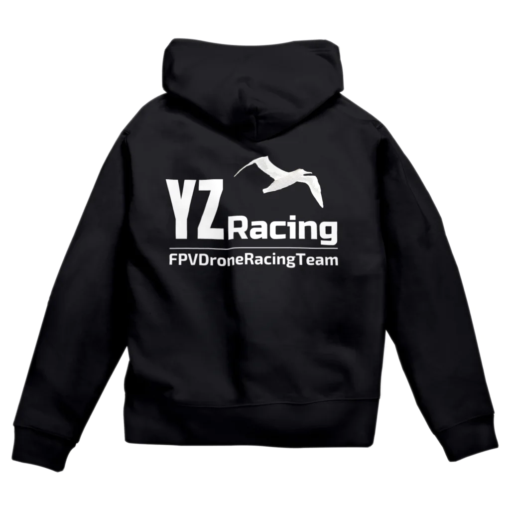 Shop YZRacingのYZRacing 白文字タイプ Zip Hoodie