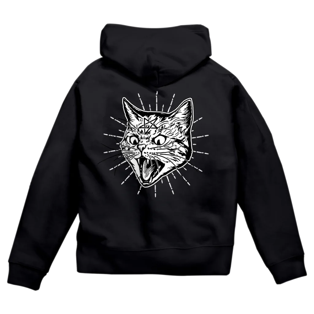 グラベル第三帝国のCat Hiss Fever (+Logo) Zip Hoodie