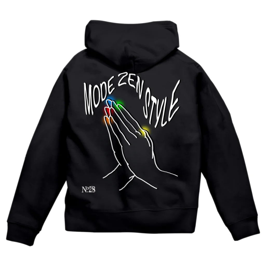 No.428のNo.428 MODE ZEN 合掌印 Zip Hoodie