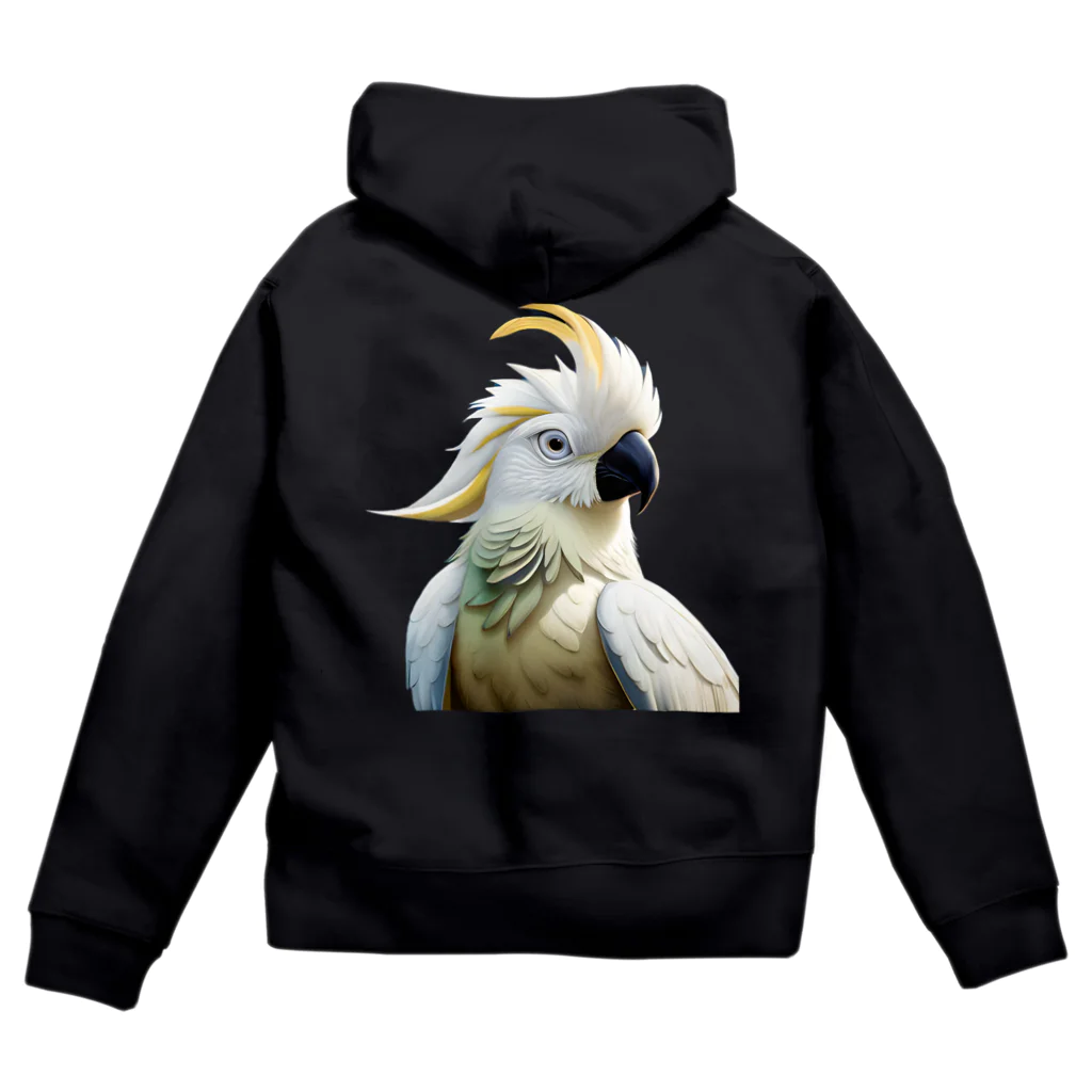 urimasuのシロビタイムジオウム（Sulphur-crested Cockatoo） Zip Hoodie