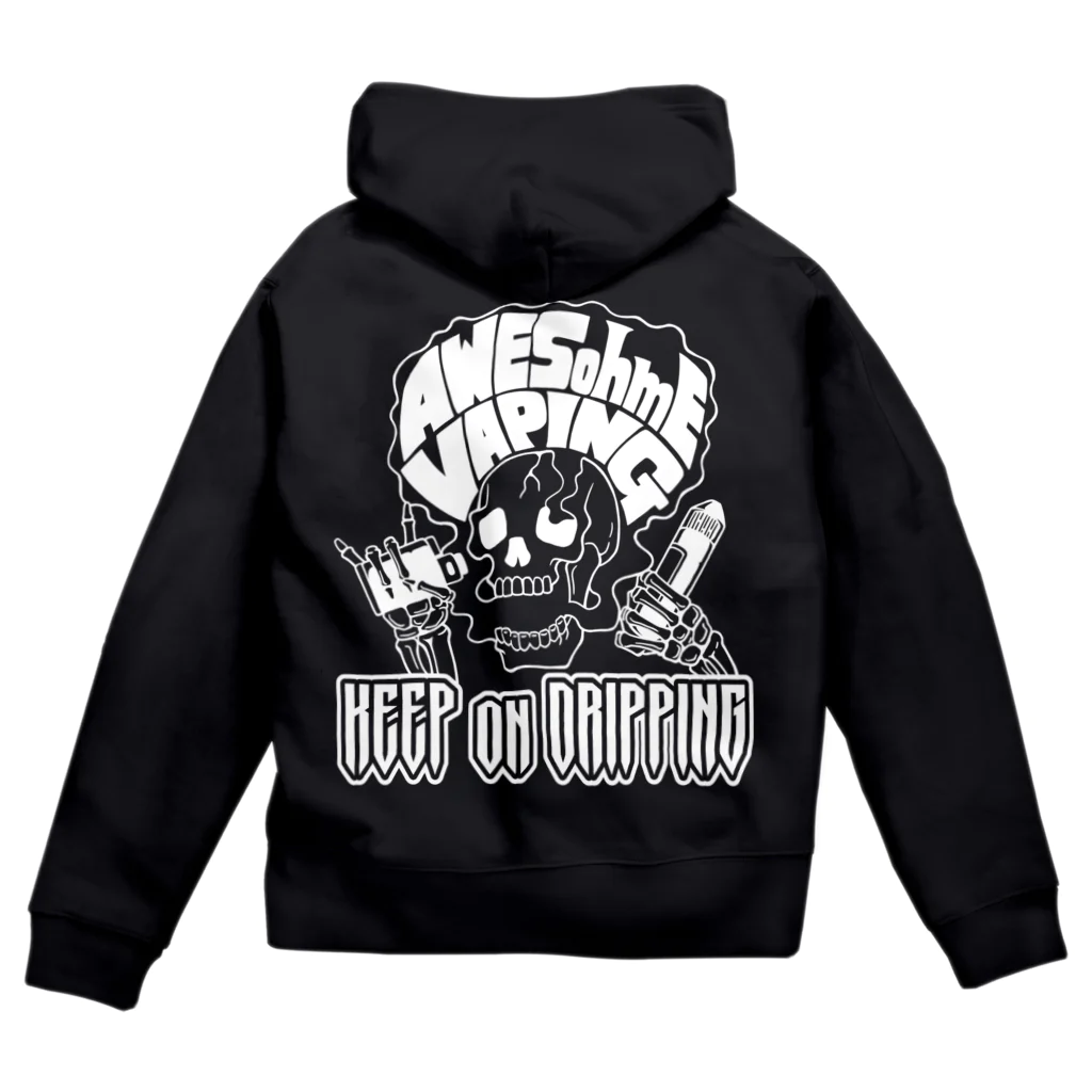 北浜標章製作所【kitahama emblem factory】のKEEP on DRIPPING(黒) Zip Hoodie