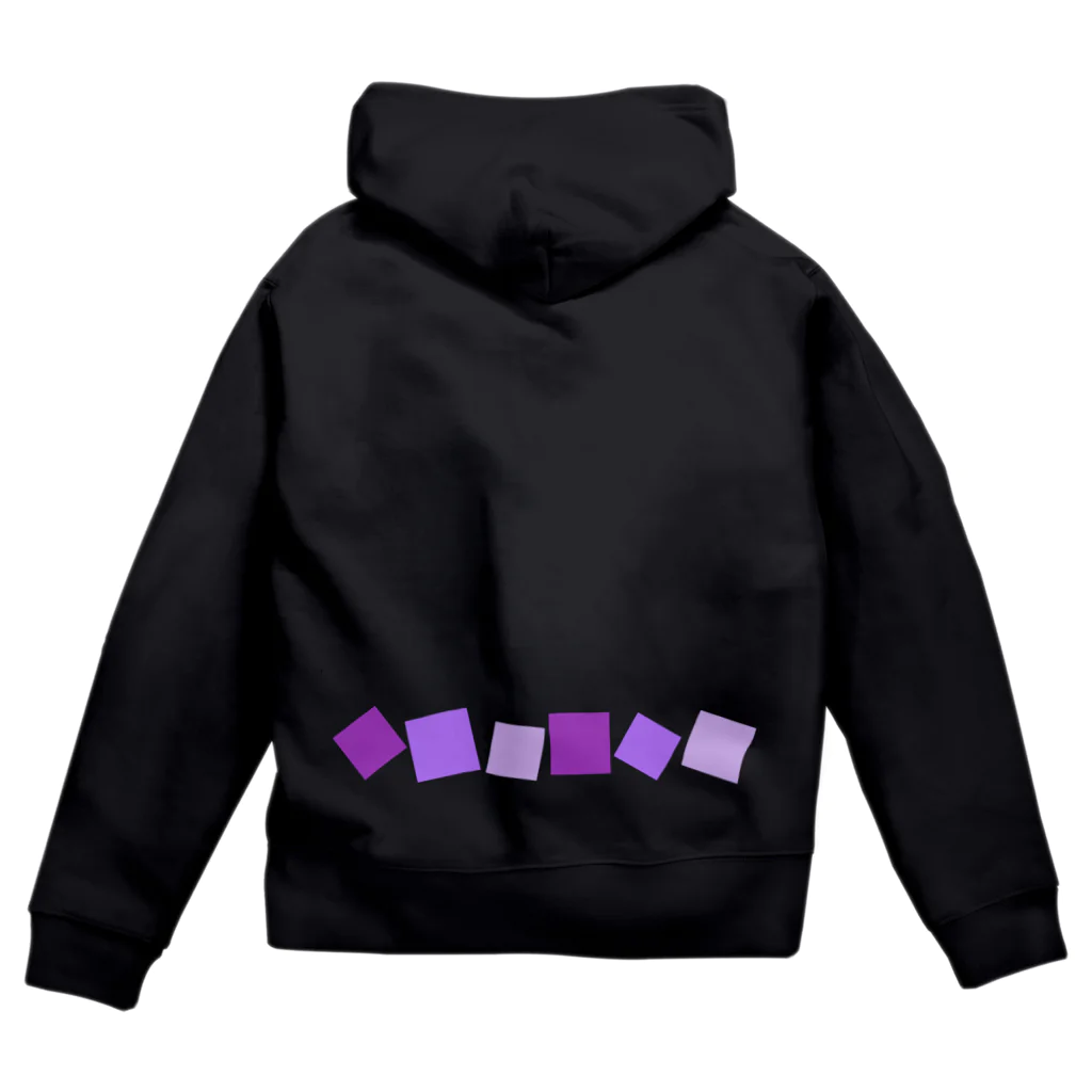 つきしょっぷの紫色の四角形 Zip Hoodie