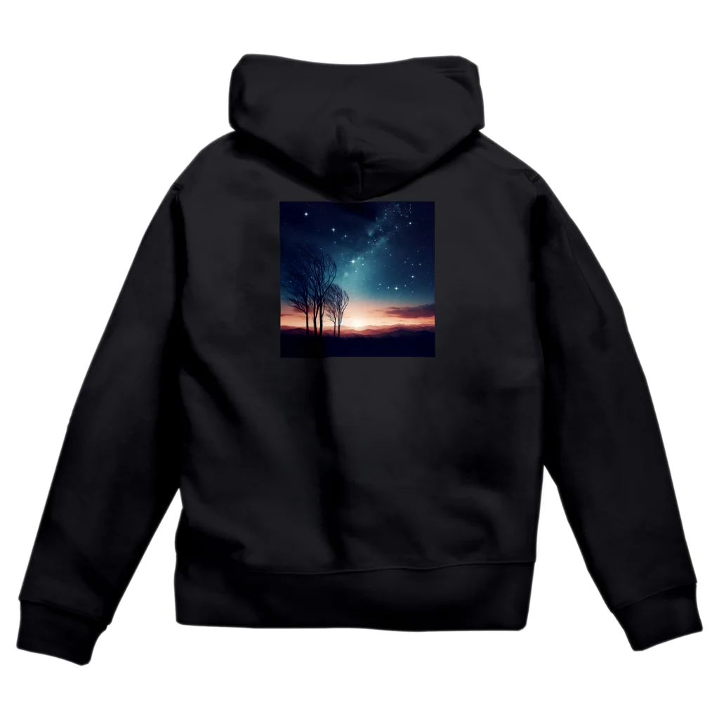 終わらない夢🌈の幻想的な夜空🌌 Zip Hoodie