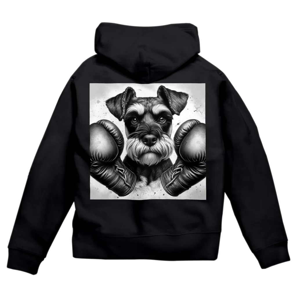 Fighting SchnauzerのBOX！シュナ Zip Hoodie