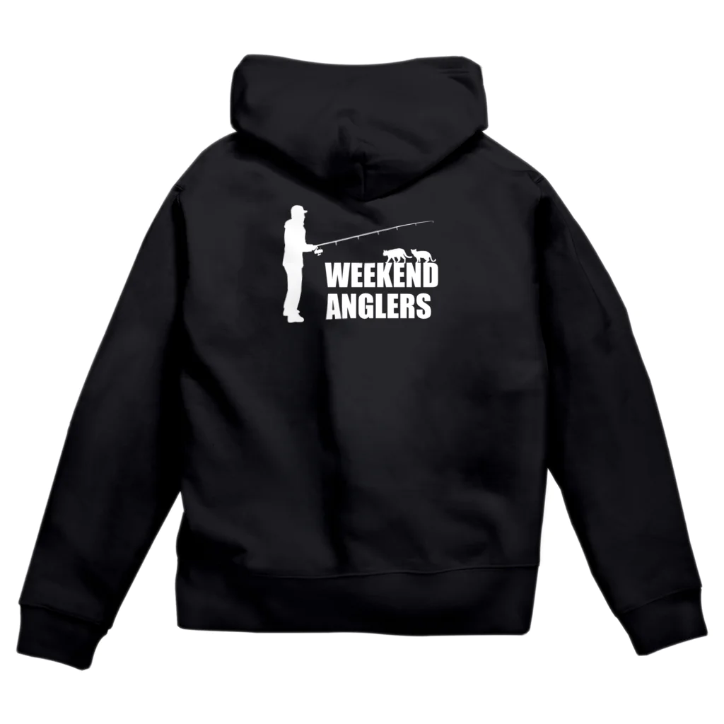 WEEKEND ANGLERSの今日は釣りますシリーズ（白文字） Zip Hoodie