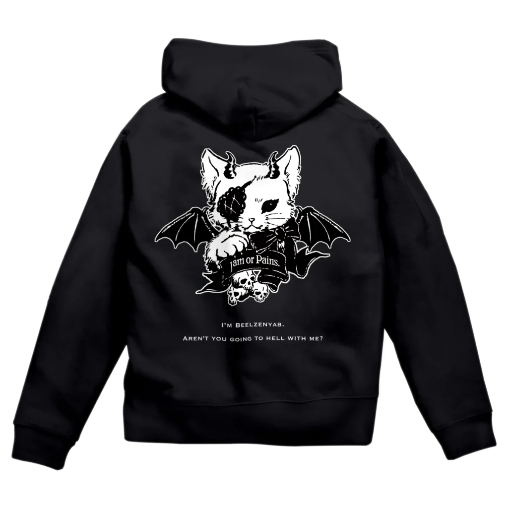 Jam or Pains.の悪魔猫ベルゼニャブ Zip Hoodie