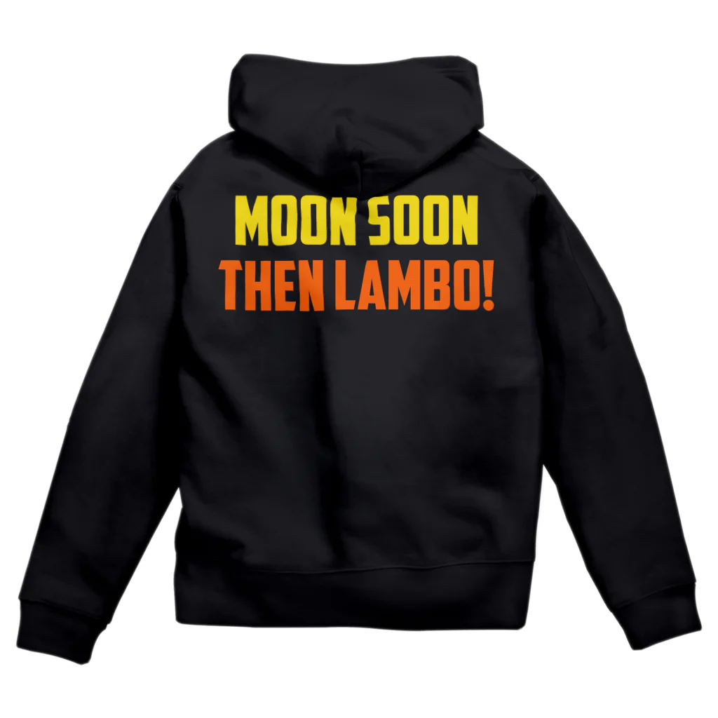 【仮想通貨】ADKグッズ専門店 のMOON SOON THEN LAMBO! ジップパーカー