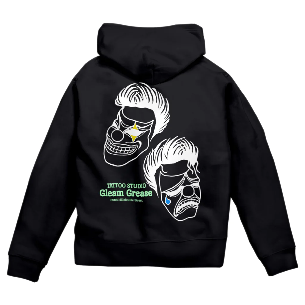 ぽよっとちよっとのGleamGrease TattooStudio Zip Hoodie