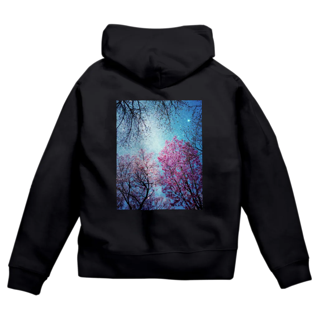 えあまてぃの桜×宇宙 Zip Hoodie