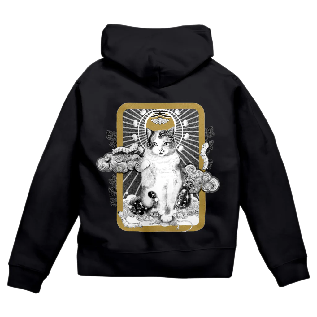 OJIKの養蚕守護猫 Zip Hoodie